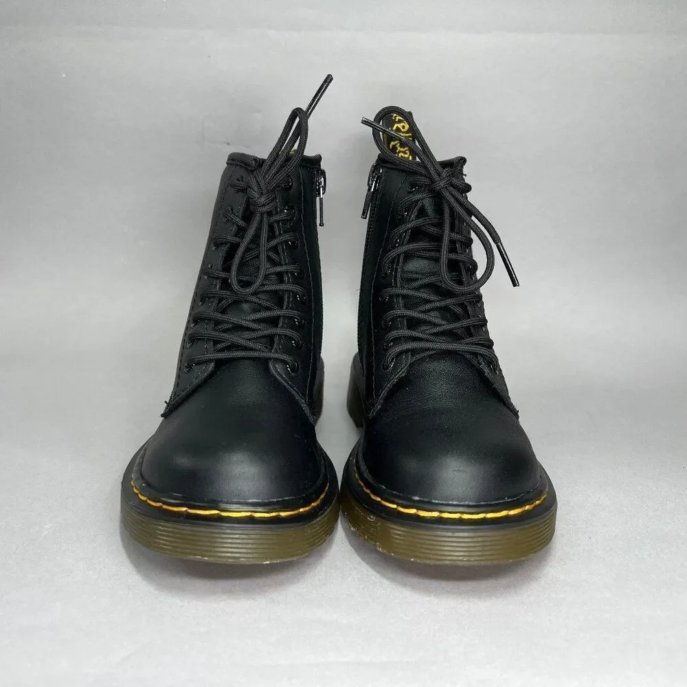 Dr. Martens Boots‎ Boy's Size 12 1460 Softy T Black Leather Lace Up Combat Boots